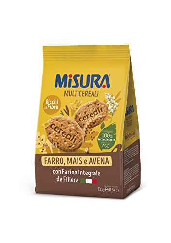 Misura Biscotti Integrali Multigrain | Con Cereali Croccanti | Confezione Da 330 Grammi