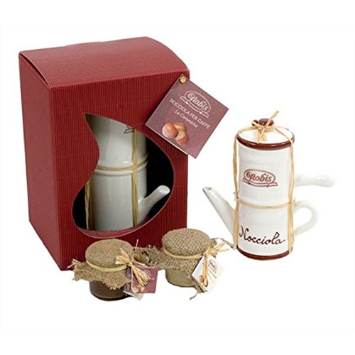 Caffettiera Napoletana In Ceramica Con 2 Vasi Crema Nocciola