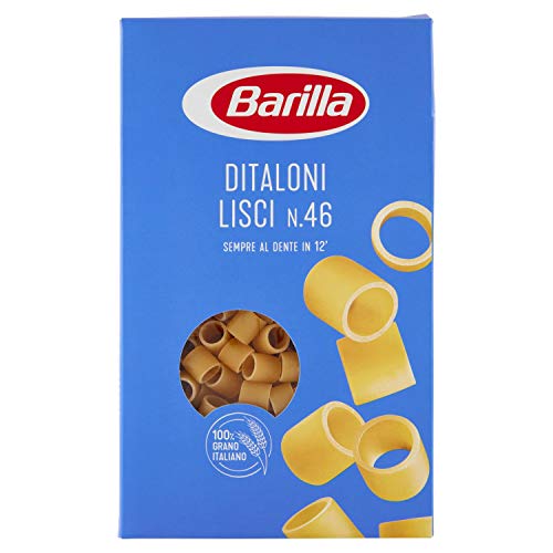 Barilla - Ditaloni Lisci, Cottura 13 Minuti - 6 Pezzi Da 500 G [3 Kg]