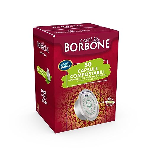Caffe Borbone 50 Capsule Compostabili Miscela Nobile Compatibili A Modo Mio