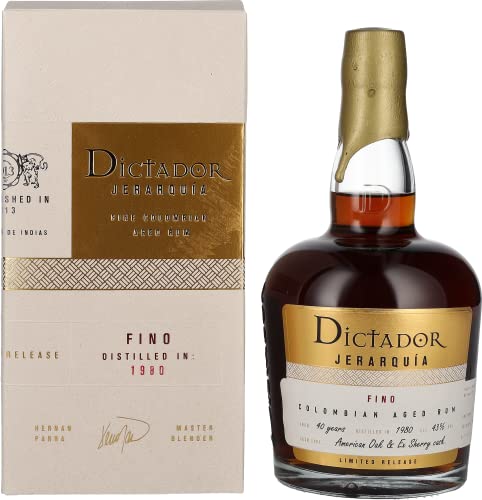 Dictador Jerarquía 40 Years Old Fino Rum 1980 43% Vol. 0,7L In Giftbox