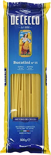 10 Pasta De Cecco 100% Italiano Bucatini N. 15 Pasta 500 G