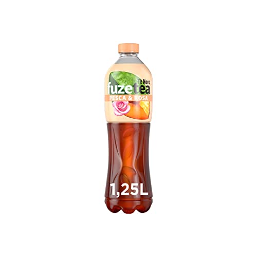 Fuzetea Pesca E Rosa – 1 Bottiglia Da 1.25 L, Tè Freddo Alla Pesca Con Una Nota Di Rosa, In Bottiglia Pet 100% Riciclabile, Bevanda Analcolica