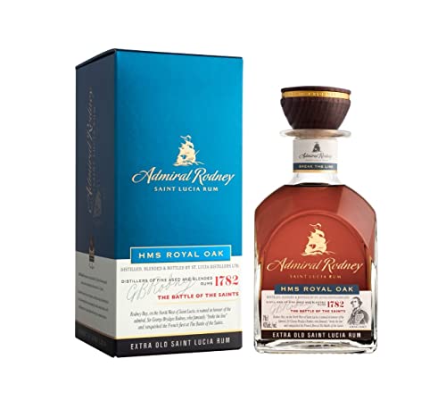 Admiral Rodney Hms Royal Oak Extra Old Saint Lucia Rum 40% Vol. 0,7L In Giftbox