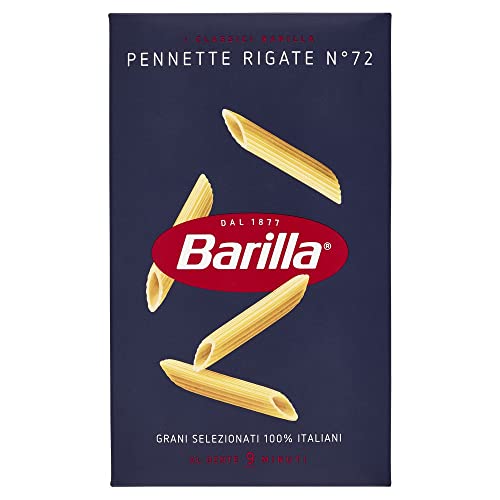 Barilla Pasta Pennette Rigate N. 72, Pasta Corta Di Semola Di Grano Duro 100% Italiano, Forma Corposa E Spessore Equilibrato, 500 G