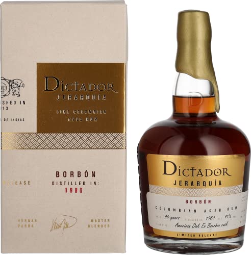 Dictador Jerarquía 40 Years Old Borbón Rum 1980 41% Vol. 0,7L In Giftbox