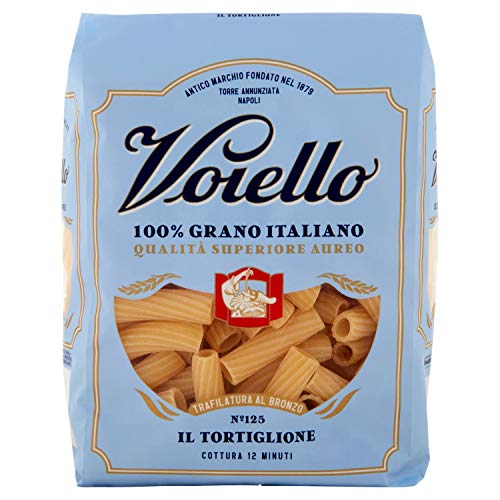 Voiello Pasta Tortiglioni N.125, Pasta Corta Di Semola Grano Aureo 100%, 500G