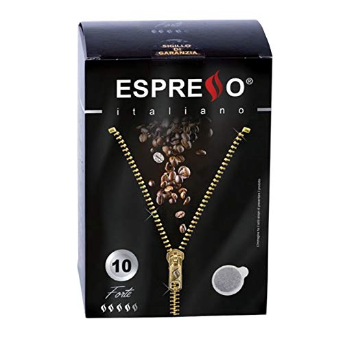 Caffè Espresso Miscela Forte 10 Cialde - Espresso Italiano - Cartone Da 24 Pezzi Per Un Totale 240 Cialde