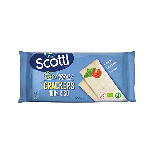 Riso Scotti - Crackers Di Riso 100% Senza Glutine Bio - Snack Salati Biologici - 8 Porzioni Singole