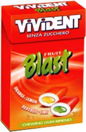 Vivident Blast Fruit Astuccio - Chewingum Gusto Frutta Da 20 Confezioni
