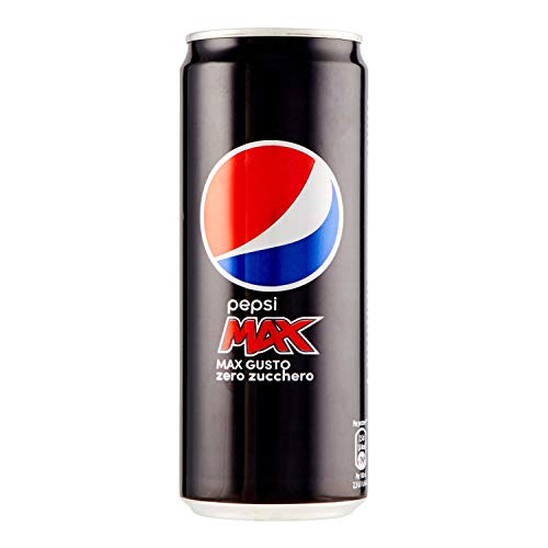 Pepsi Max, Bevanda Analcolica Gusto Cola, Zero Zucchero, Lattina Sleek, Formato Da 24X0,33L