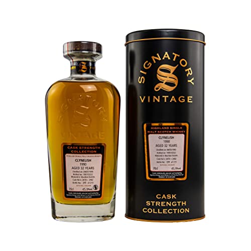 Signatory Vintage Clynelish 32 Years Old Cask Strength 1990 45,9% Vol. 0,7L In Tinbox