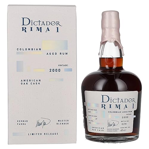 Dictador Rima 1 22 Years Old American Oak Cask Vintage 2000 43% Vol. 0,7L In Giftbox