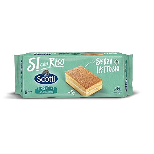 Si Con Riso - Merendine Con Farina Di Riso - Merende Senza Lattosio, Senza Olio Di Palma - 8 Monoporzioni