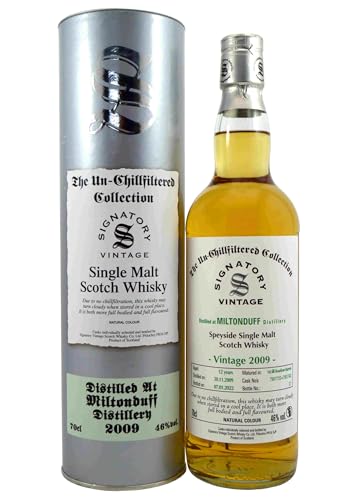 Signatory Vintage Miltonduff 12 Years Old The Un-Chillfiltered 2009 46% Vol. 0,7L In Tinbox