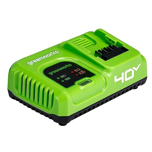 Greenworks Caricabatterie G40Uc5 (Li-Ion 40 V, 5A, 30 Minuti Di Tempo Di Ricarica Con 2Ah (50 Minuti Con 4Ah) Adatto A Tutte Le Batterie Della Serie G