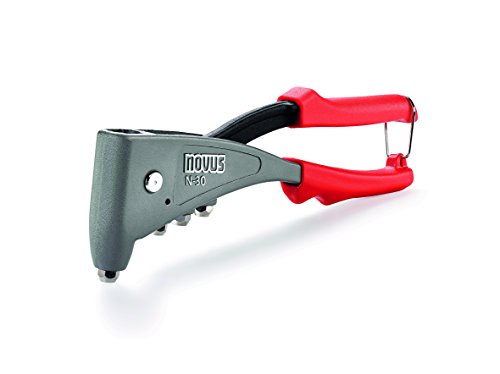 Novus Rivettatrice N 30 - Pinza Rivettatrice Con Impugnatura Ergonomica, Utilizzo Ad Una Mano - Rivettatrice In Alluminio E Acciaio Con Maniglia Di Bl