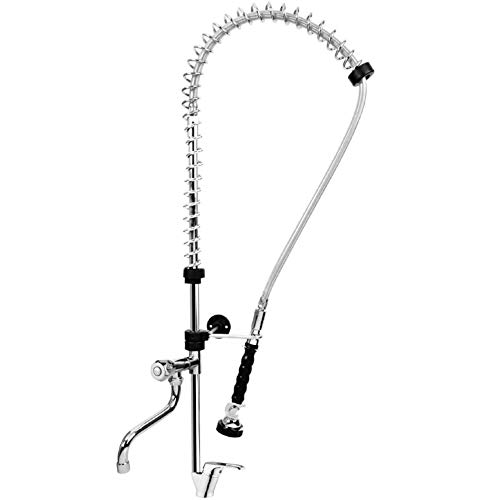 Be-Gastro | Rubinetto Professionale Set Di Prelavaggio Stoviglie Per Cucine Di Ristoranti Gruppo Doccia Con Miscelatore Monoforo, Monocomando Multigir