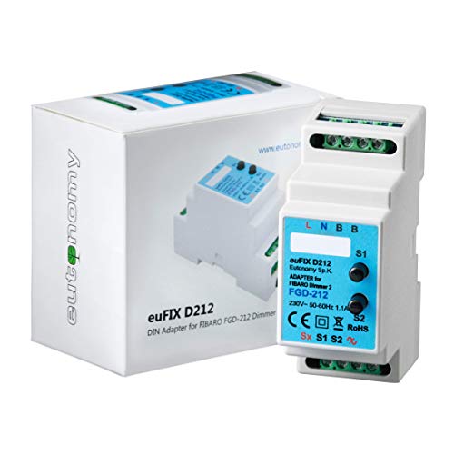 Eutonomy 3853 Adattatore Eufix Per Guida Din, Nero