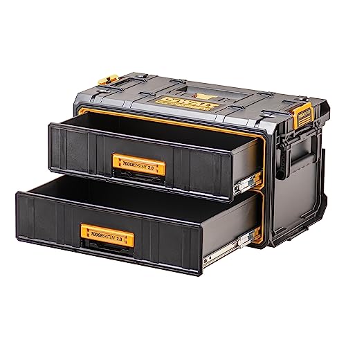 Dewalt Dwst83529-1, Toughsystem 2.0 2X Cassettiera- Chiusure Auto Stacking - Chiusure Intuitive, Facili Da Usare E Che Fanno Risparmiare Tempo Per Col
