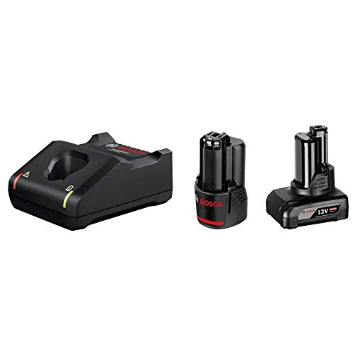 Bosch Professional 12V System Starter Set A Batteria (Incl. Batteria Gba 2.0Ah + Batteria Gba 4.0Ah + Caricabatteria Gal 12V-40)