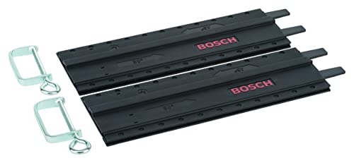 Bosch Accessories 2X Binario Di Guida In Plastica Con Morsetti A G, 2X 350 Mm, Accessori Seghe Circolari