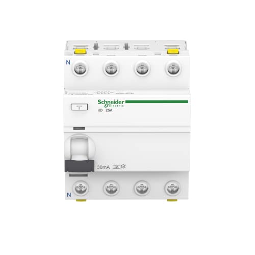 Schneider A9Z21425 Interruttore Differenziale Iid, 4P, 25A, 30Ma, Tipo A