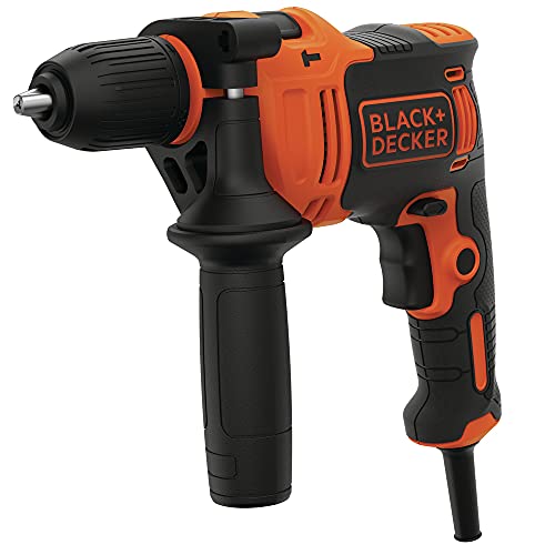 Black+Decker Beh710-Qs - Trapano Avvitatore A Percussione A Velocità Variabile, 710 W, Mandrino Autoserrante Da 13 Mm