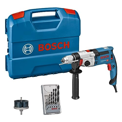 Bosch Professional Trapano Con Percussione Gsb 24-2 (Motore Da 1100 W, Incl. Set Accessori, In L-Case)