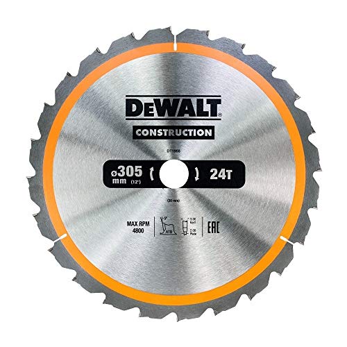 Dewalt Dt1958-Qz Lame Per Edilizia Per Macchine Stazionarie - Lama Circolare 305X30Mm 24 Denti Stazionaria