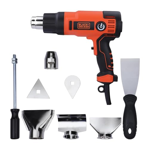 Black+Decker Kx2200K-Qs Pistola Termica/Sverniciatore 2000 W Con 8 Accessori In Valigetta, Temperatura (65-645°C)