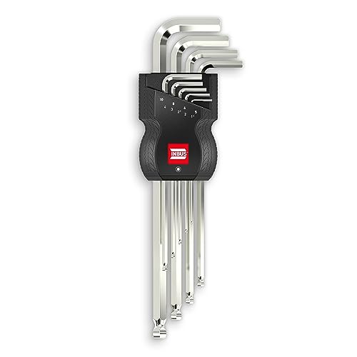 Inbus® 70167 Set Chiave A Brugola 9Pz, 1.5–10Mm, Con Testa A Sfera — Made In Germany