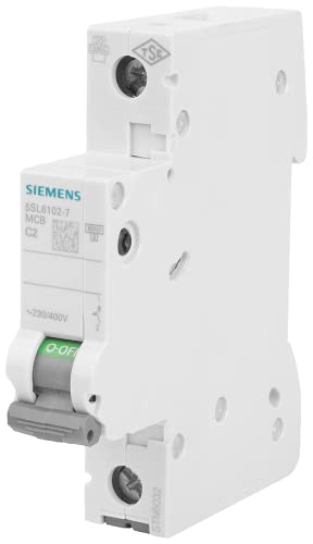 Siemens Magnetotermico Automatico 230/400V, 6Ka 1P C- 2A, Bianco, 20 X 100 X 80 Mm