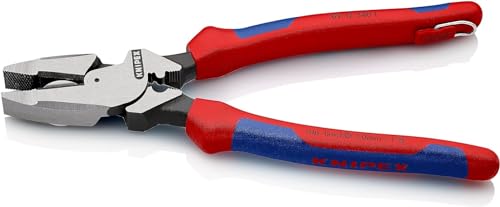 Knipex Pinza Universale Tipo Forte "Lineman'S Pliers" Modello Americano Bonderizzata Nera, Forma Affusolata, Incorporato Per Agganciare Una Protezione