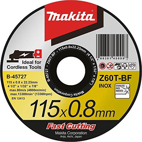 Makita Mola Da Taglio, Metallo, 115 X 0,8 Mm, B, 45727