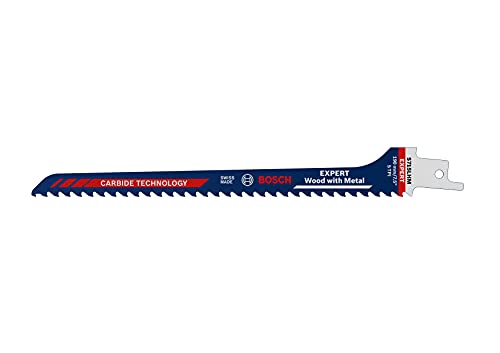 Bosch Accessories 1X Lame Per Seghe Universali Expert ‘Wood With Metal’ S 715 Lhm Legno Con Metallo Resistente, Lunghezza 190 Mm, Accessorio Sega Univ