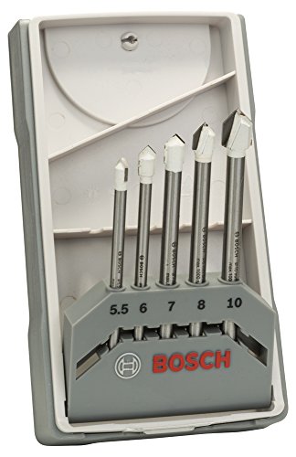 Bosch Accessories Set Da 5 Pezzi Di Punte Per Piastrelle Cyl-9 Softceramic (Per Ceramica Morbide, Ø 5,5-10 Mm, Accessori Trapani)