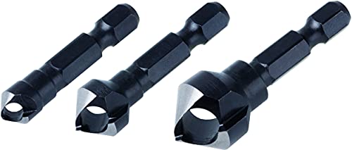 Wolfcraft Set Di Svasatori Trasversali Ws Da 3 Pezzi, Codolo Esagonale, 4375000
