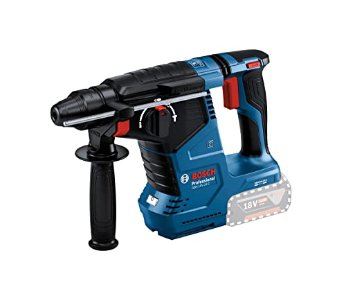 Bosch Professional 18V System Martello Perforatore A Batteria Gbh 18V-24 C (Con Sds Plus, Senza Batterie E Caricabatteria, Impugnatura Supplementare)