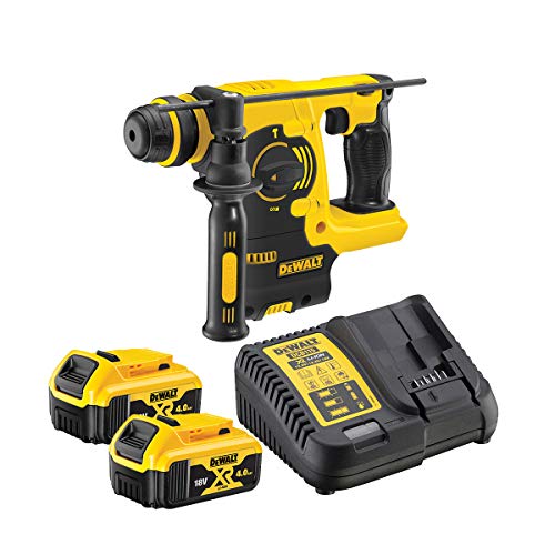 Dewalt Dch253M2-Qw Tassellatore Sds-Plus A Percussione, 4.0 Ah, 3 Modalità Di Lavoro Con Doppia Batteria In Valigetta, 18 V