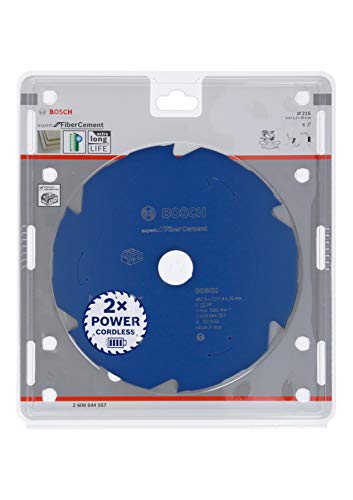 Bosch Accessories Lama Per Sega Circolare Expert For Fiber Cement (Fibrocemento, 216 X 30 X 2 Mm, 6 Denti, Accessorio Per Sega Circolare A Batteria)