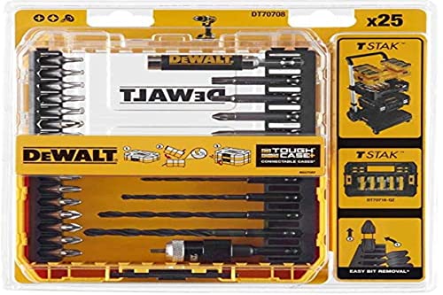 Dt70708 - Set Di Punte Per Trapano, 25 Pezzi