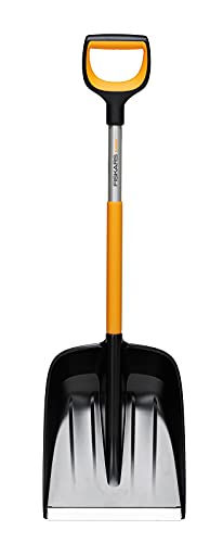 Fiskars Pala Da Neve Da Auto, X-Series, Lunghezza: 98 Cm, Alluminio/Polimero, Nero/Arancione/Grigio, 1057393