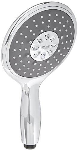 Grohe Vitalio Rain 130|Manopola Doccia A Quattro Getti|Grohe Water Saving (Portata Limitata A 9,5 L/Min)|Sistema Di Fissaggio Universale|Cromo|2610700