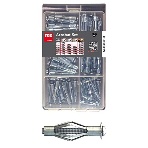Tox Assortimento Tasselli Intercapedini Metallo Acrobat Set, 60 Pz, 094901111