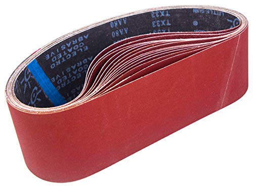 Stebruam Nastri Abrasivi 100 X 915 Mm,Set Di Nastro Abrasivo (3 X Grana 80/120/150/240/400 Mixpack ) Per Levigatrici A Nastro(15 Pezzi)