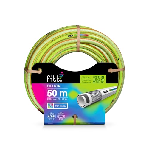 Fitt Nts Lime 1/2" (12,5 Mm) 50M, Tubo Per Irrigazione Giardino, Robusto E Malleabile Per Uso Intensivo