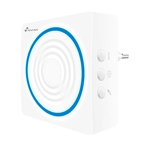 Nivian- Sirena Wireless Compatibile Con Il Sistema Di Allarme Nivian - Adatta Per Interni – Avviso Luminoso E Sonoro Da 90 Db – Include Batteria – Ins