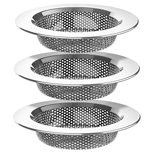 Mr.Siga Filtro Di Scarico Lavello Cucina Doccia, Filtro Lavello Cucina Acciaio Inox, Diametro Esterno: 11,2 Cm, Diametro Interno: 7,6 Cm, Profondità: 