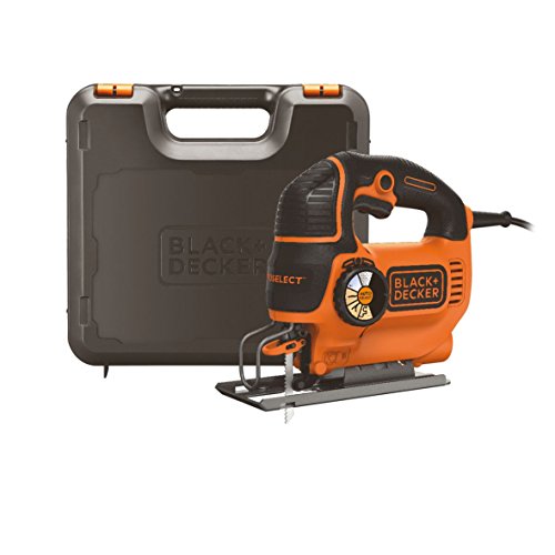 Black+Decker Ks801Sek-Qs Seghetto Alternativo Autoselect Ad Azione Pendolare In Valigetta + 1 Lama, 550 W, 550W